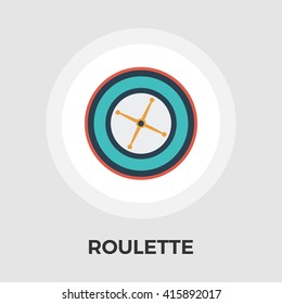 Roulette icon vector. Flat icon isolated on the white background. Editable EPS file. Vector illustration.