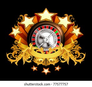 Insignia de la ruleta en negro, 10 eps