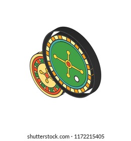 Roulette isometric left top view 3D icon