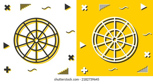roulette line icon. Simple outline style.roulette linear sign. Vector illustration isolated on white background. Editable stroke EPS 10