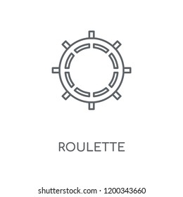 Roulette linear icon. Roulette concept stroke symbol design. Thin graphic elements vector illustration, outline pattern on a white background, eps 10.