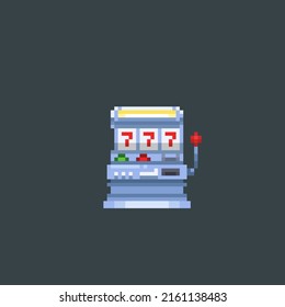 Roulette Machine In Pixel Art Style