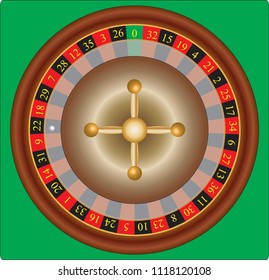 
Roulette on a green table