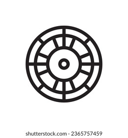 Roulette Outline Icon. Roulette Icon