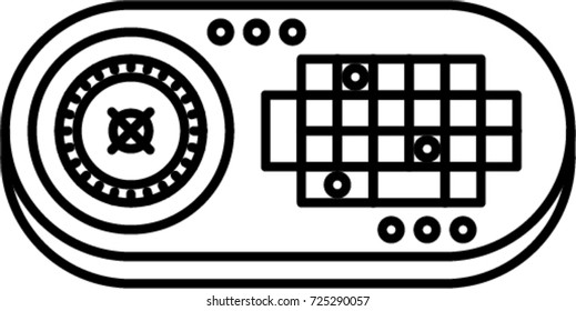 roulette outline icon
