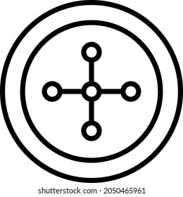 Roulette-Umriss-Vektorsymbol-Design
