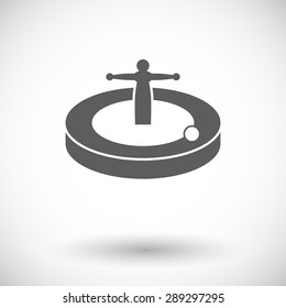 Roulette. Single flat icon on white background. Vector illustration.