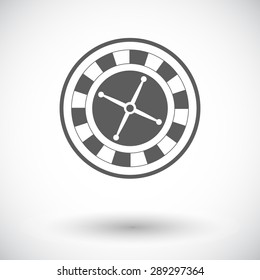 Roulette. Single flat icon on white background. Vector illustration.