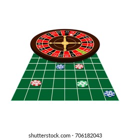 Roulette, single icon in cartoon style.Roulette, vector symbol stock illustration web.
