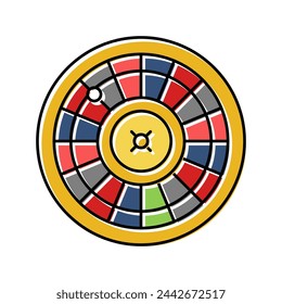 roulette slot game color icon vector. roulette slot game sign. isolated symbol illustration