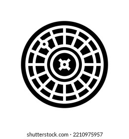 roulette slot game glyph icon vector. roulette slot game sign. isolated symbol illustration