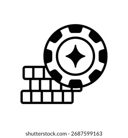 Roulette Stack Vector icon which can easily modify or edit
