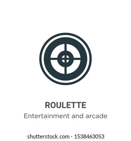 Roulette vector icon on white background. Flat vector roulette icon symbol sign from modern entertainment and arcade collection for mobile concept and web apps design.
