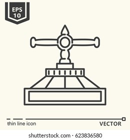 roulette. Vector single isolated icon. EPS 10. Isolated object.