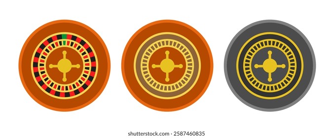 Roulette wheel. Casino roulette wheel. European roulette wheel. Vector clipart isolated on white background.
