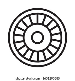 roulette wheel casino isolated icon vector illustration design