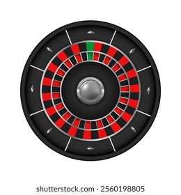 Roulette wheel. Casino roulette wheel. Vector clipart isolated on white background.