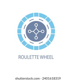 roulette wheel concept line icon. Simple element illustration. roulette wheel concept outline symbol design.