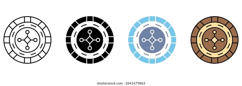 ROULETTE WHEEL concept line icon. Simple element illustration.
