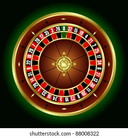 Roulette Wheel (European Roulette) In Vector