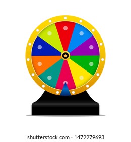 Roulette, wheel of fortune icon. Vector illustration