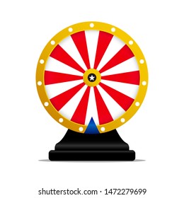 Ruleta, icono de la rueda de la fortuna. Ilustración del vector