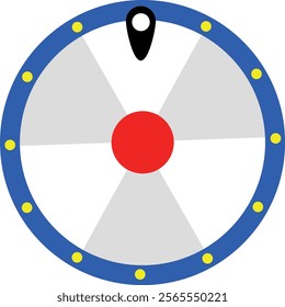 Roulette wheel icon on white background