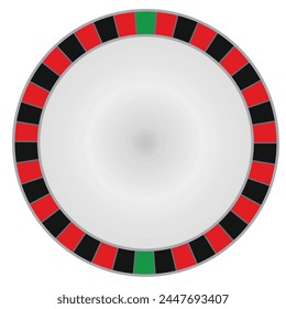 Roulette-Rad isoliert. Vektorillustration