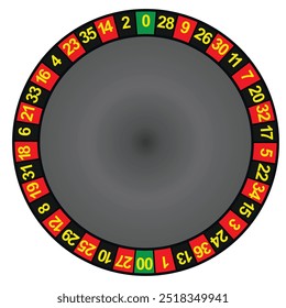 Roulette wheel isolated. vector illustration