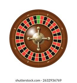 Roulette wheel. Vector 3d illustration isolated on white background.