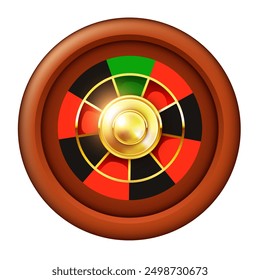 Roulette wheel. Vector clipart isolated on dark background.