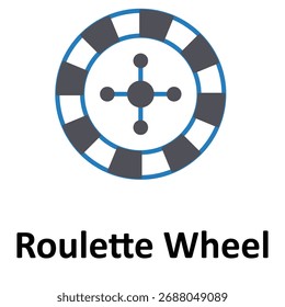 Icono del Vector de la rueda de la ruleta que puede modificar o editar fácilmente
