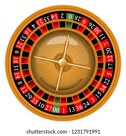 Roulette wheel. Vector illustration. Casino. 