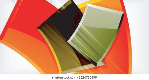 Runde 3D-Formen, Platten, Hintergrund. Entwurfsvorlage für kreative Komposition