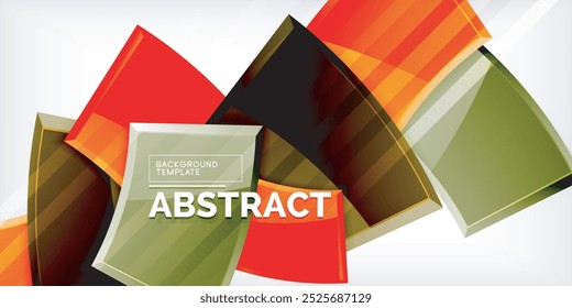 Round 3d shapes, plates background. Creative composition design template