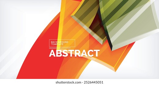 Round 3d shapes, plates background. Creative composition design template