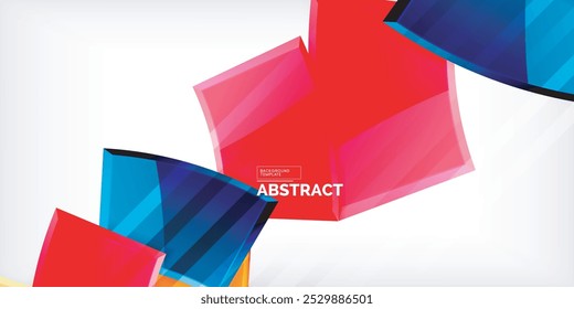 Formas redondas 3d, fondo de placas. Plantilla de diseño de composición creativa