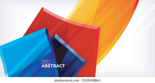 Formas redondas 3d, fondo de placas. Plantilla de diseño de composición creativa