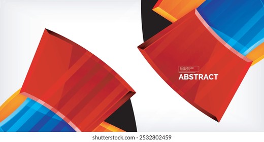 Round 3d shapes, plates background. Creative composition design template