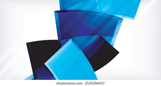 Formas 3d redondas, plano de fundo das placas. Modelo de design de composição criativa