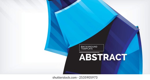 Round 3d shapes, plates background. Creative composition design template