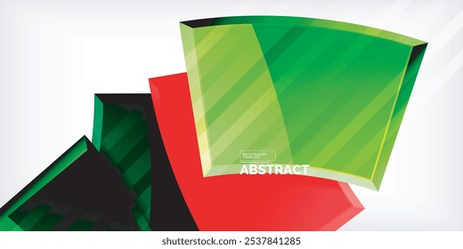 Formas redondas 3d, fondo de placas. Plantilla de diseño de composición creativa