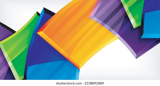 Formas redondas 3d, fondo de placas. Plantilla de diseño de composición creativa