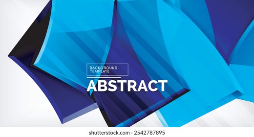 Round 3d shapes, plates background. Creative composition design template
