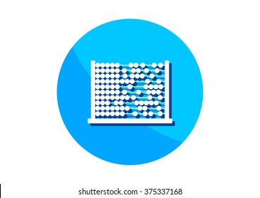 Round abacus icon on white background