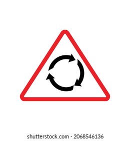 round about sign, Road warning signs,road signs vector illustration.