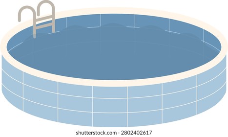 Round Above Ground Swimming Pool with Ladder