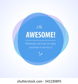 Round abstract blue colorful shape banner icon isolated on white background vector illustration.