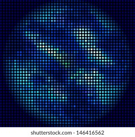 Round Abstract Blue Vector Background Stock Vector (Royalty Free ...