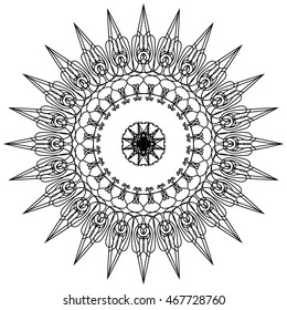 Round abstract circle decorative Mandala.